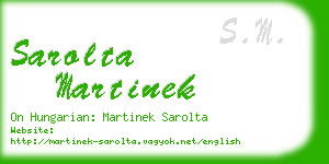 sarolta martinek business card